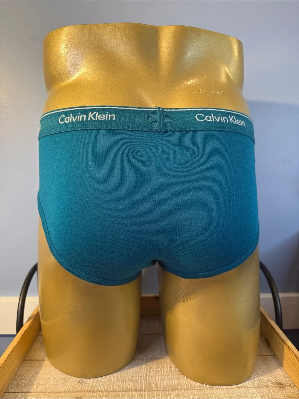 Calvin Klein Teal Cotton Briefs Large